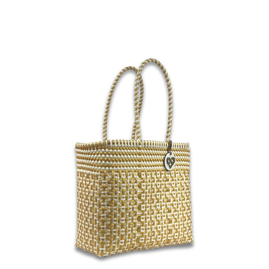 Handwoven Recycled Plastic Tote Bag - Gelato MGW - M