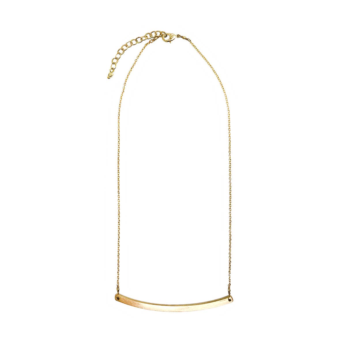 Curved Bar Necklace - Gold