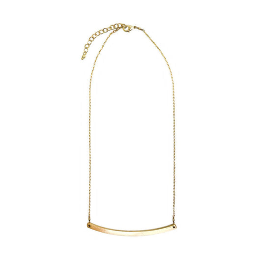 Curved Bar Necklace - Gold