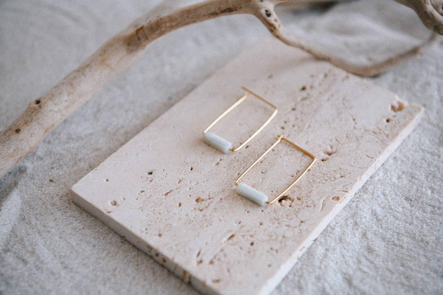 Eventide Rectangular Gold Lightweight Hoops