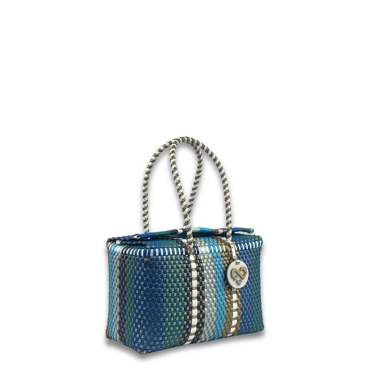 Handwoven Recycled Plastic Basket Bag - Billy Jeans Medium