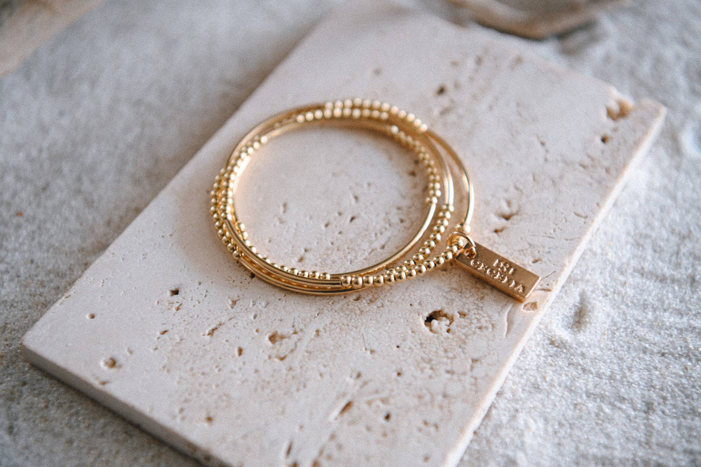 Hepburn Pearl or Gold Beaded Triple Wrap Bracelets