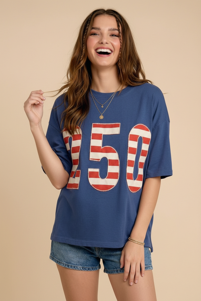 USA 250th Anniversary Commemorative Oversized Tee
