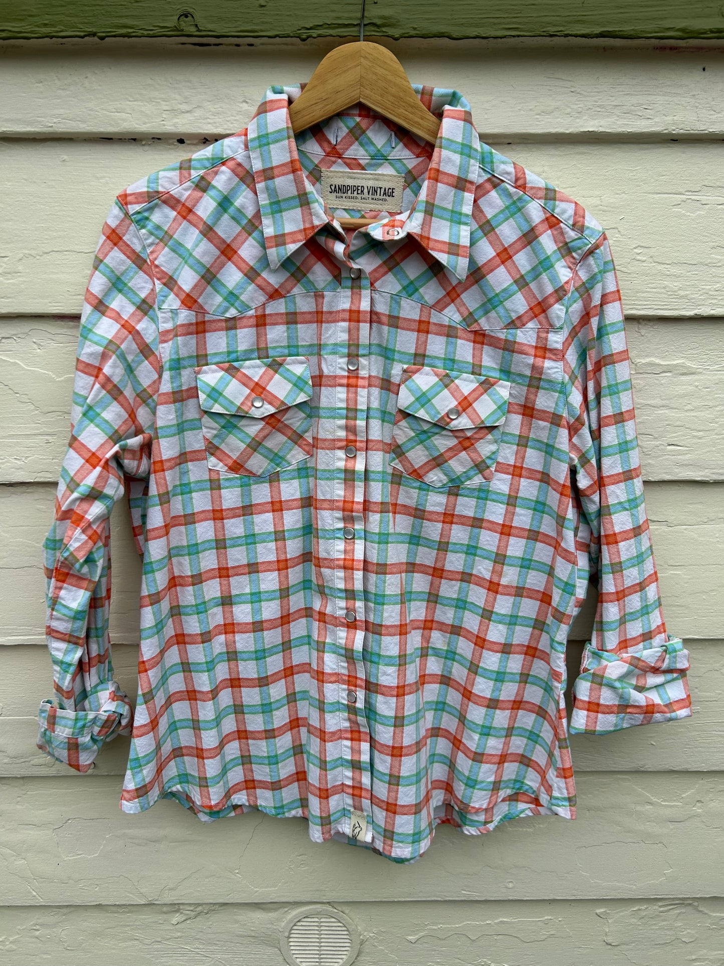 Beaches Be Salty Coastal Button-Down Size S