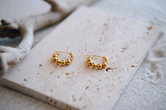 Golden Earth Water-Resistant Stainless-Steel Earrings