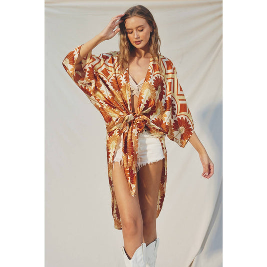 Golden Age High Slits Kimono Duster