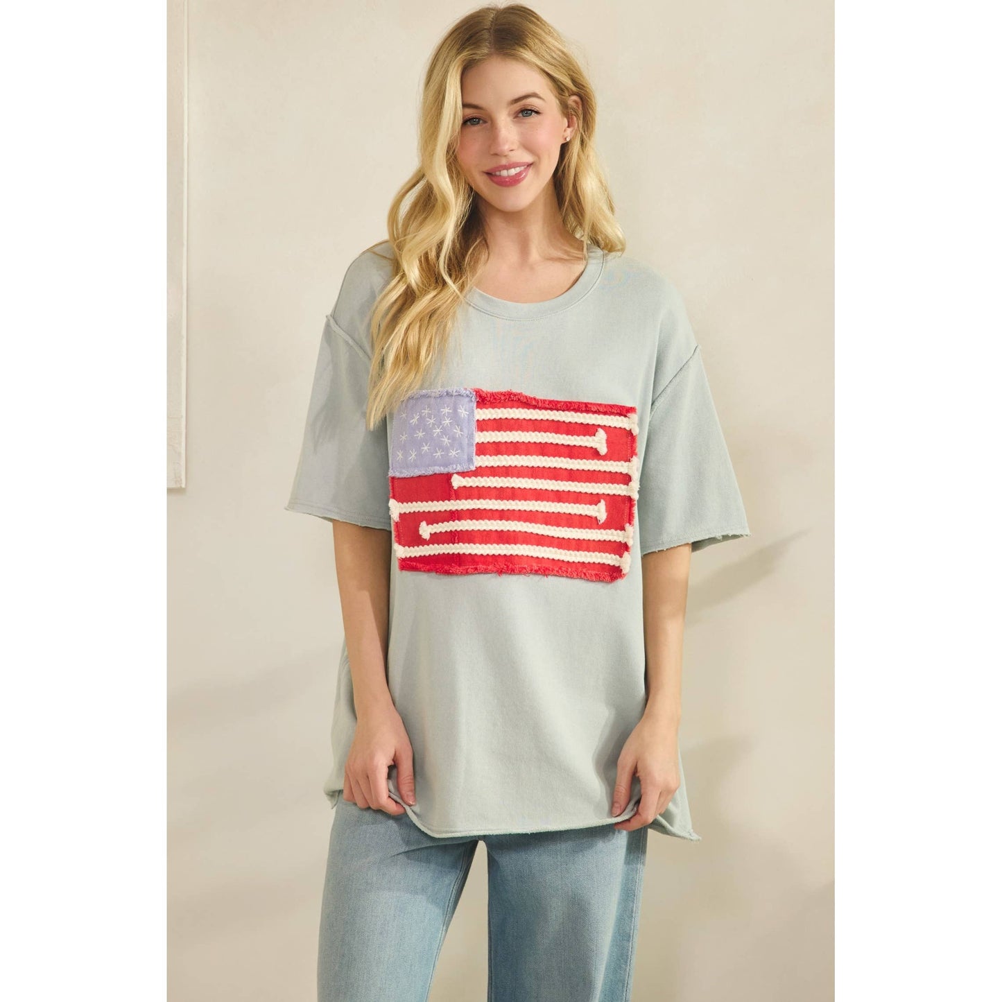 AMERICAN FLAG MINERAL WASH TOP