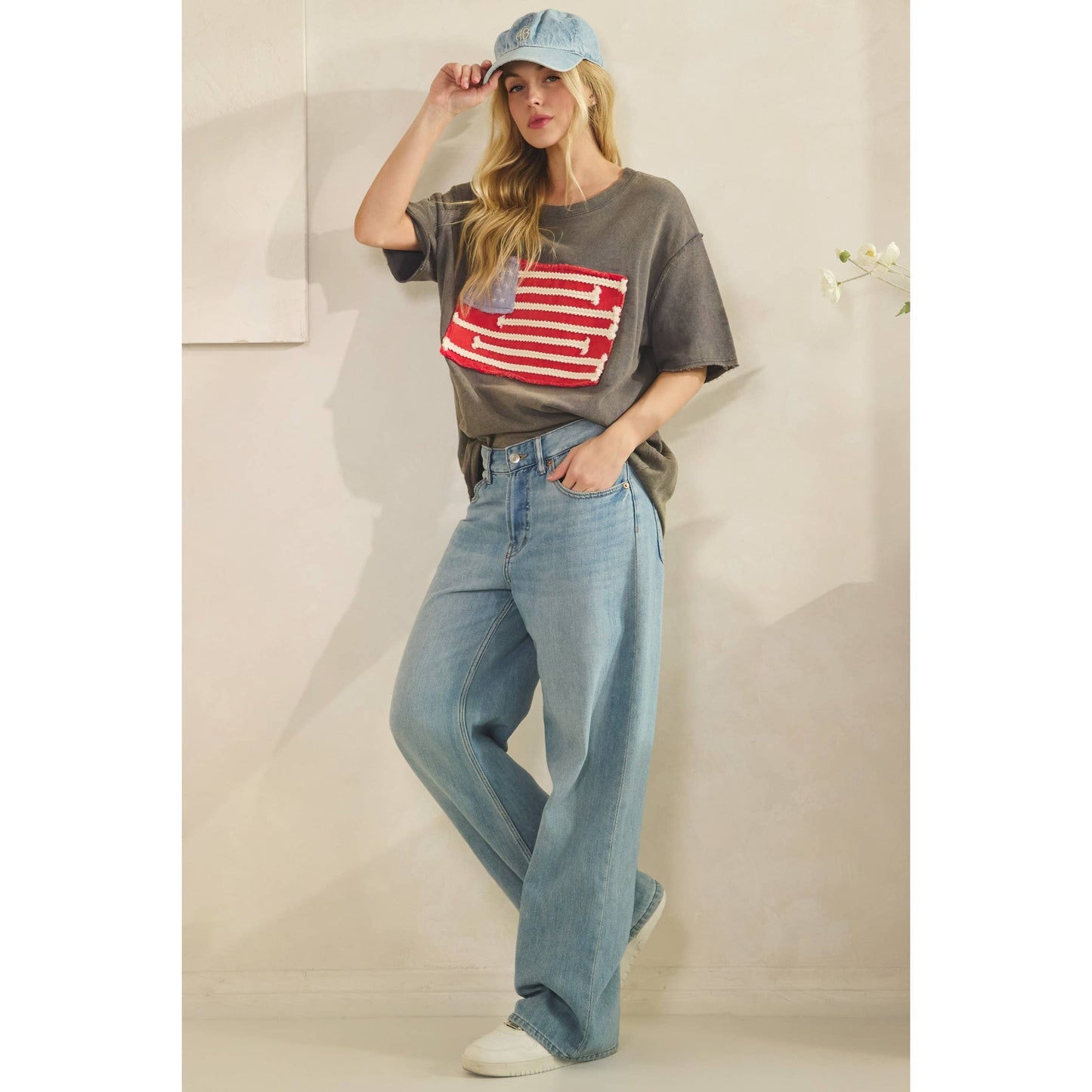 AMERICAN FLAG MINERAL WASH TOP