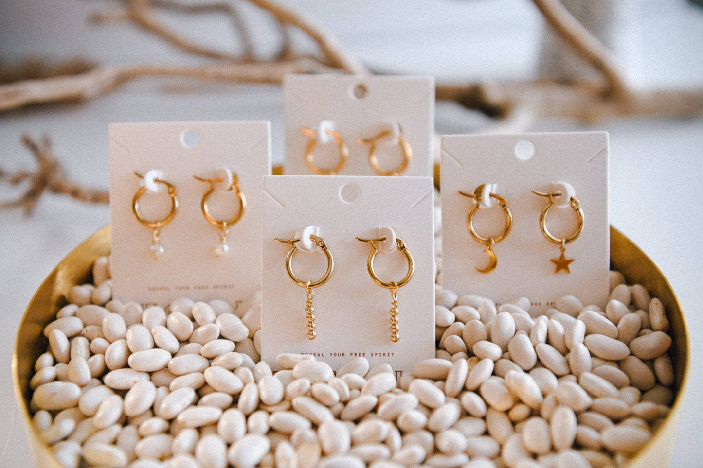 Stardust Glow Pearl Hoop Earrings