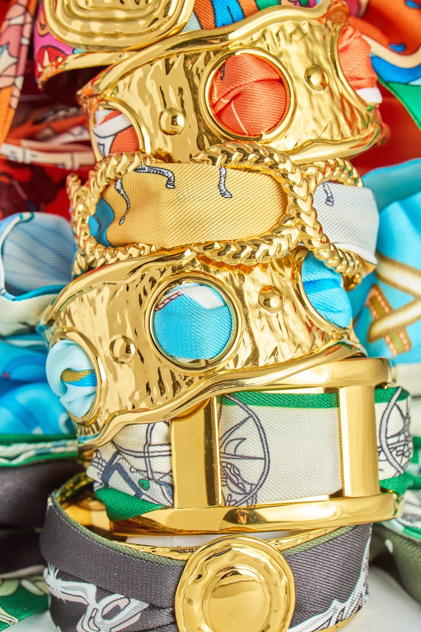 Small Gold Scarf Cuff - Penelope- WS