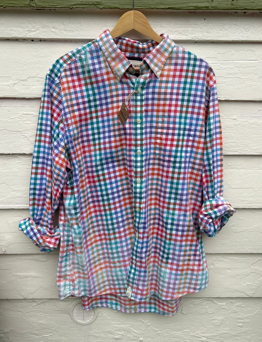 Scoop There It Is Coastal Button-Down Size L