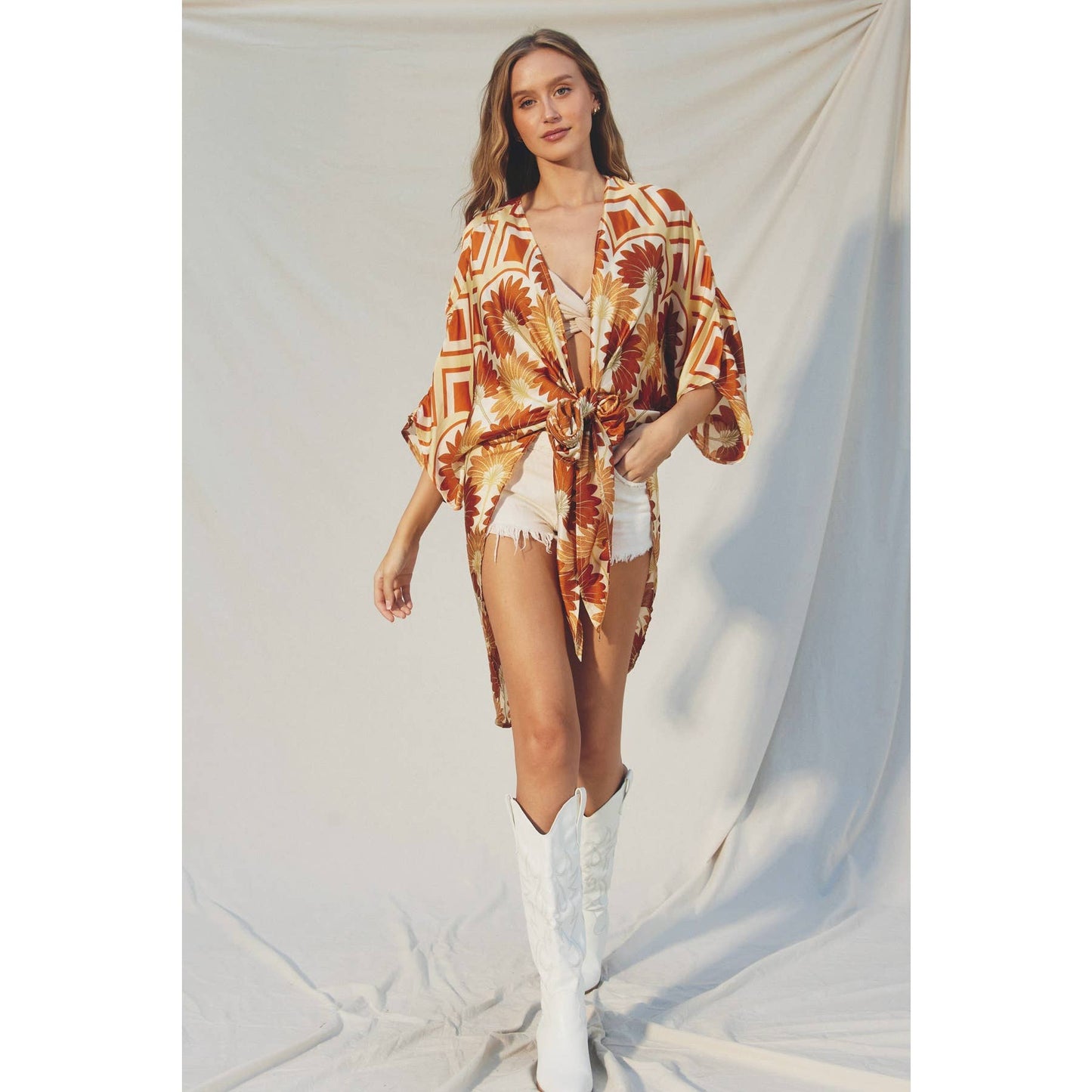 Golden Age High Slits Kimono Duster
