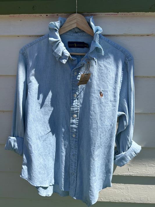 Chambray Lauren Heritage Button-Down | Size M