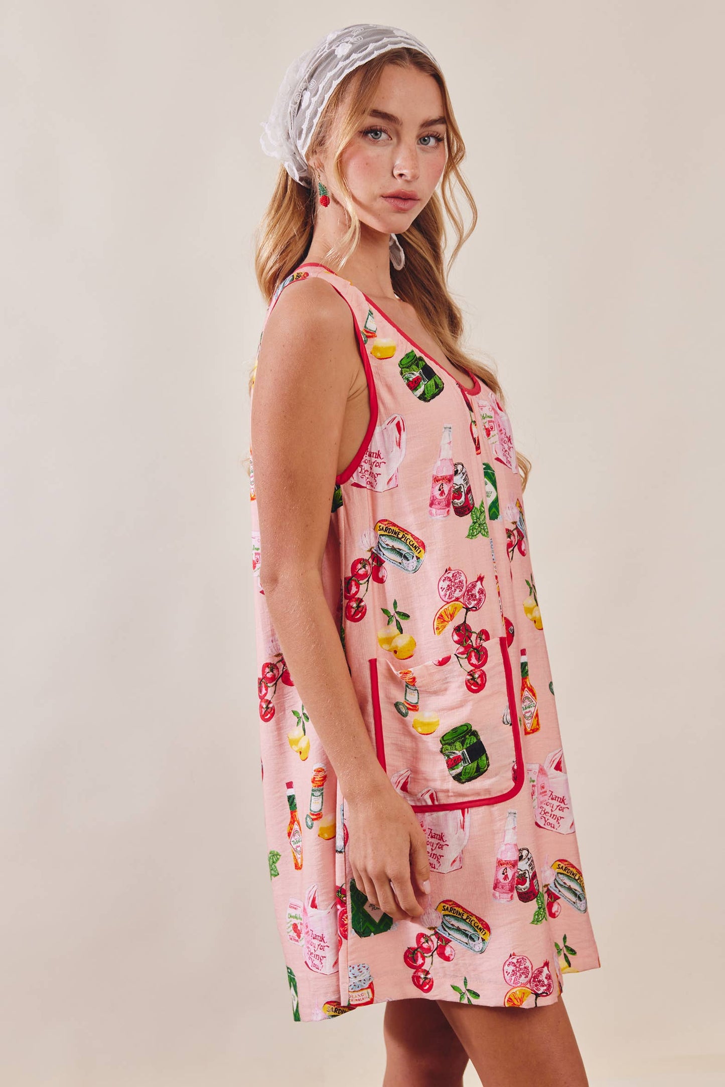 Printed Pocket Shift Dress LD1619