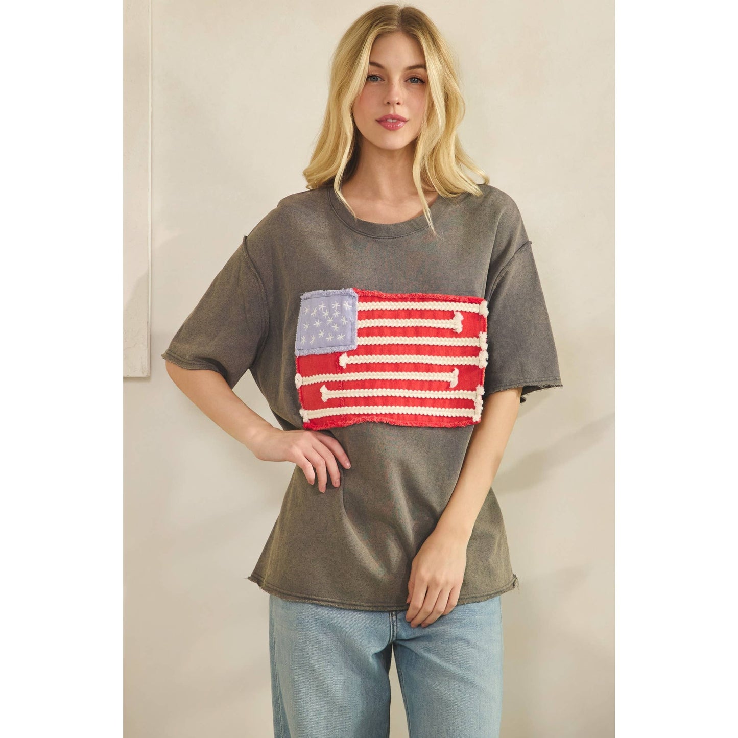 AMERICAN FLAG MINERAL WASH TOP