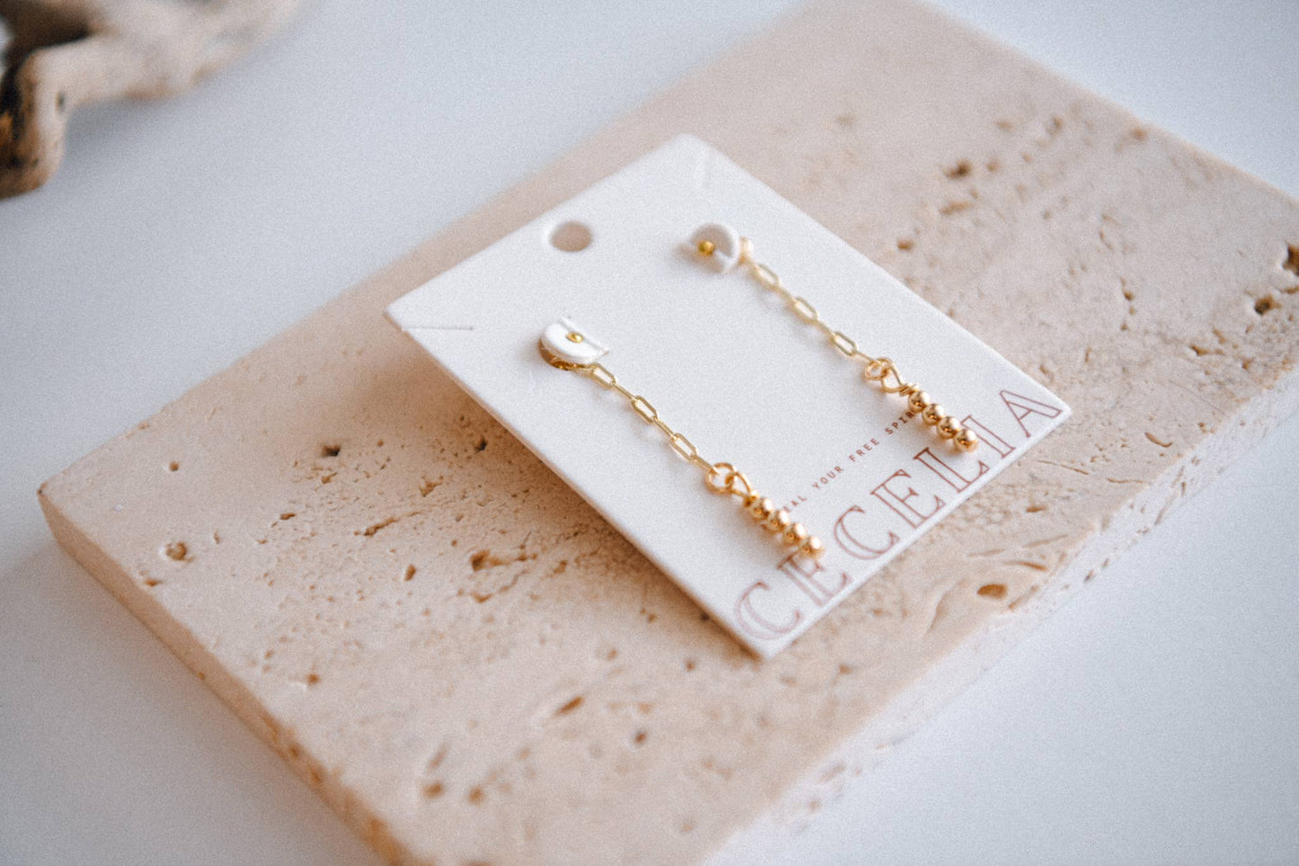 Sunlit Glow Gold Ball Front and Back Drop Earrings