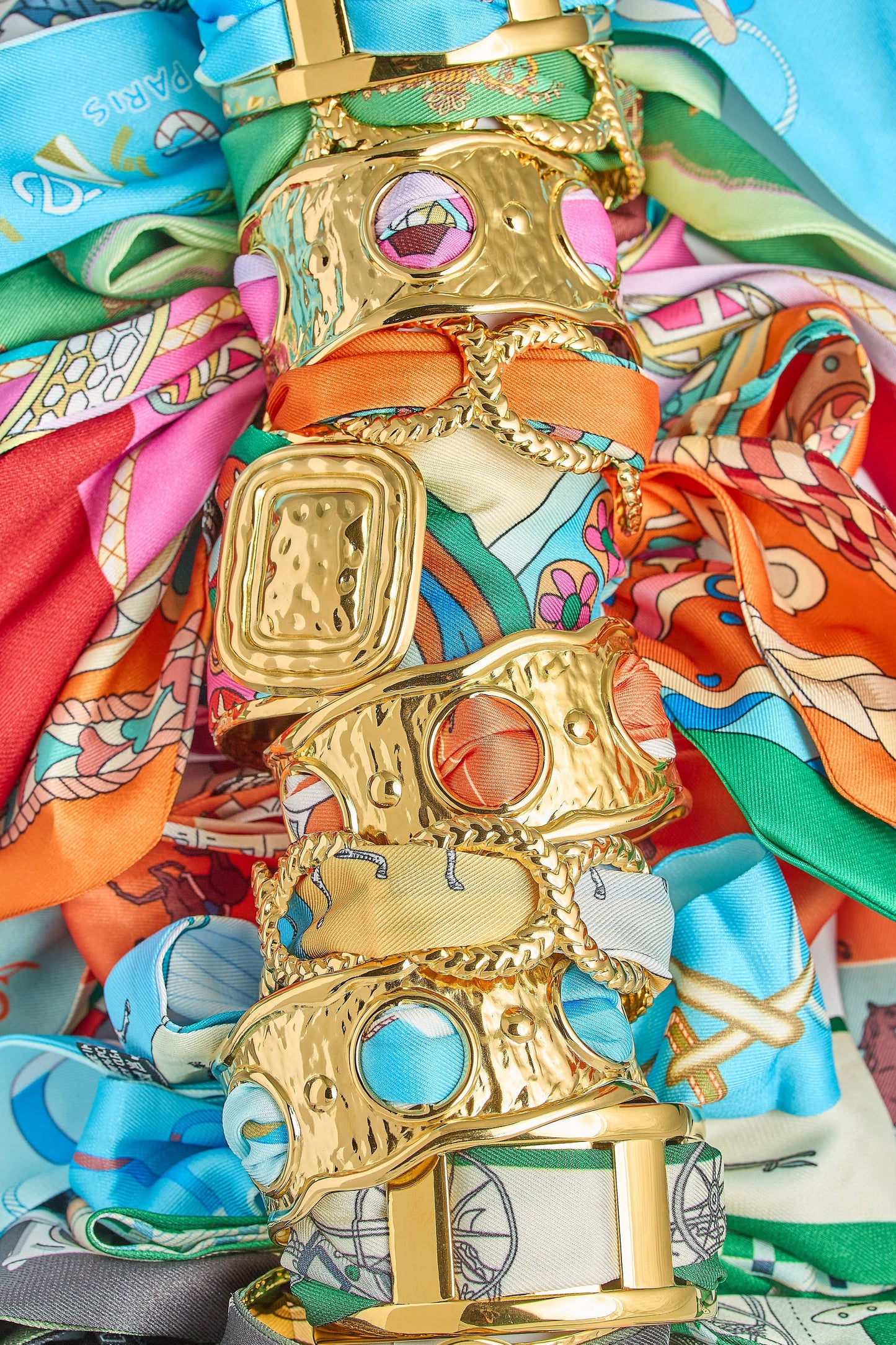 Small Gold Scarf Cuff - Penelope- WS