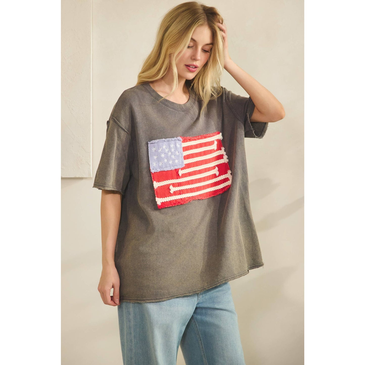 AMERICAN FLAG MINERAL WASH TOP