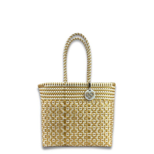 Handwoven Recycled Plastic Tote Bag - Gelato MGW - M