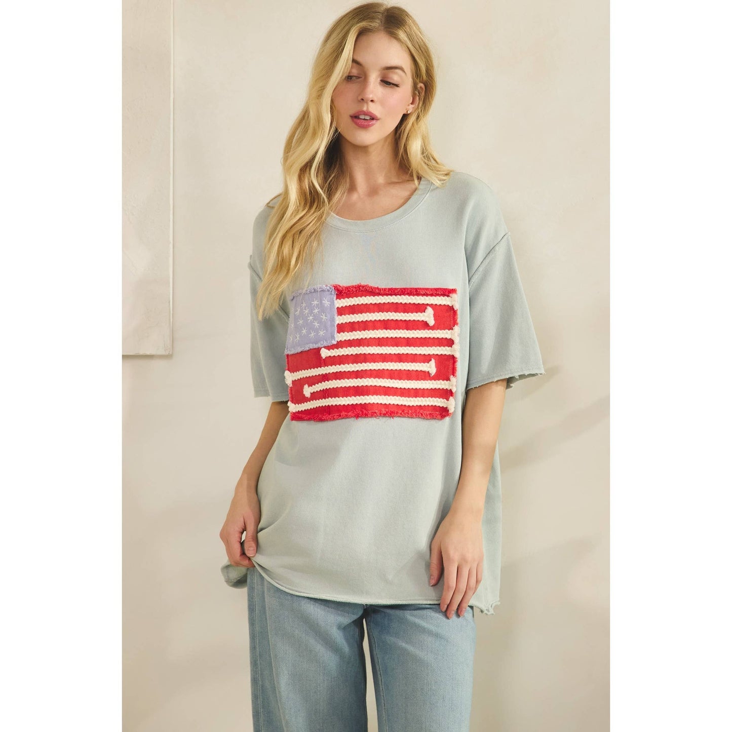 AMERICAN FLAG MINERAL WASH TOP