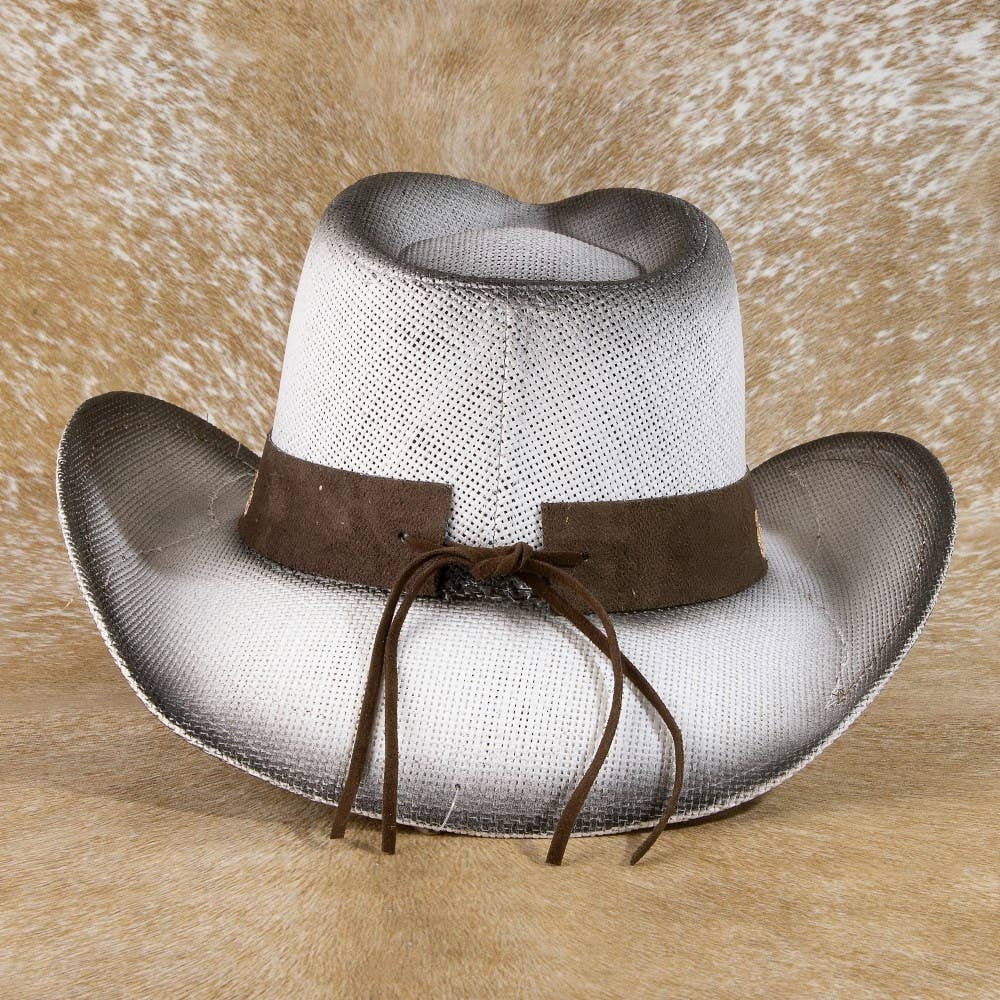 Straw Flower Embroidered Cowboy Hat