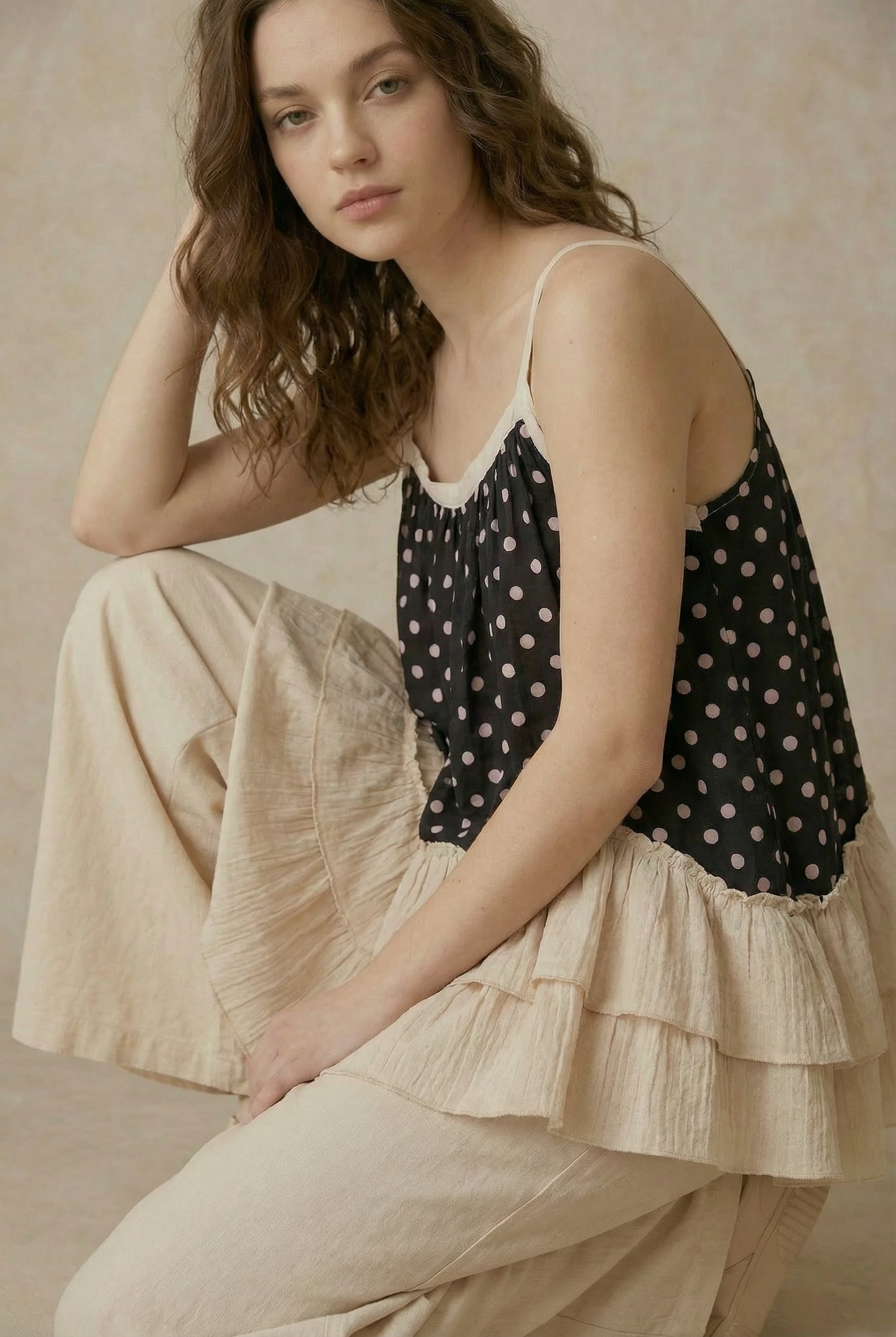 Polka Dot  Layered Tunic