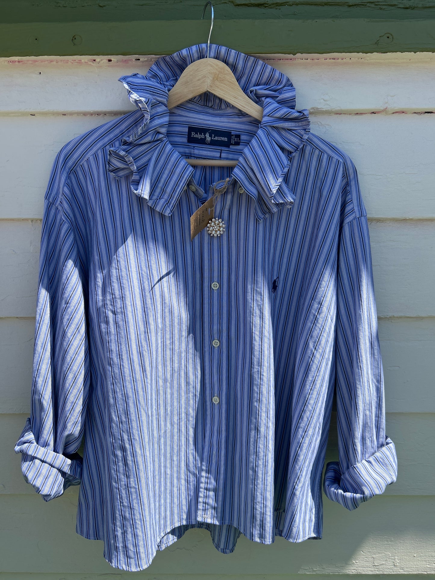 Blue Stripe Lauren Heritage Button-Down | Size XL