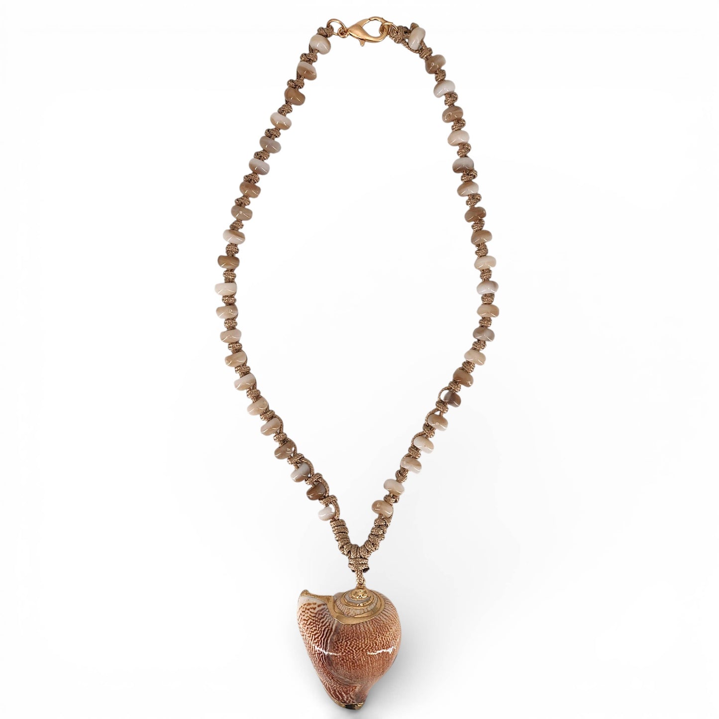 Chunky Beaded Shell Necklace | Handmade Statement Jewelry