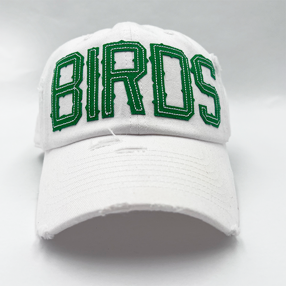 BIRDS Dad Hats Green Letters