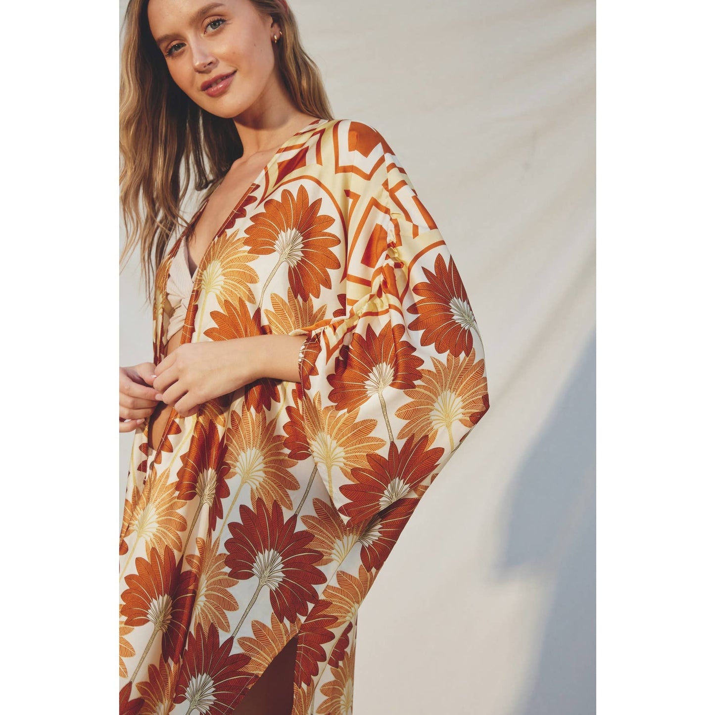Golden Age High Slits Kimono Duster