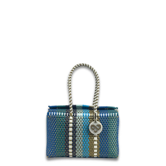 Handwoven Recycled Plastic Basket Bag - Billy Jeans Medium