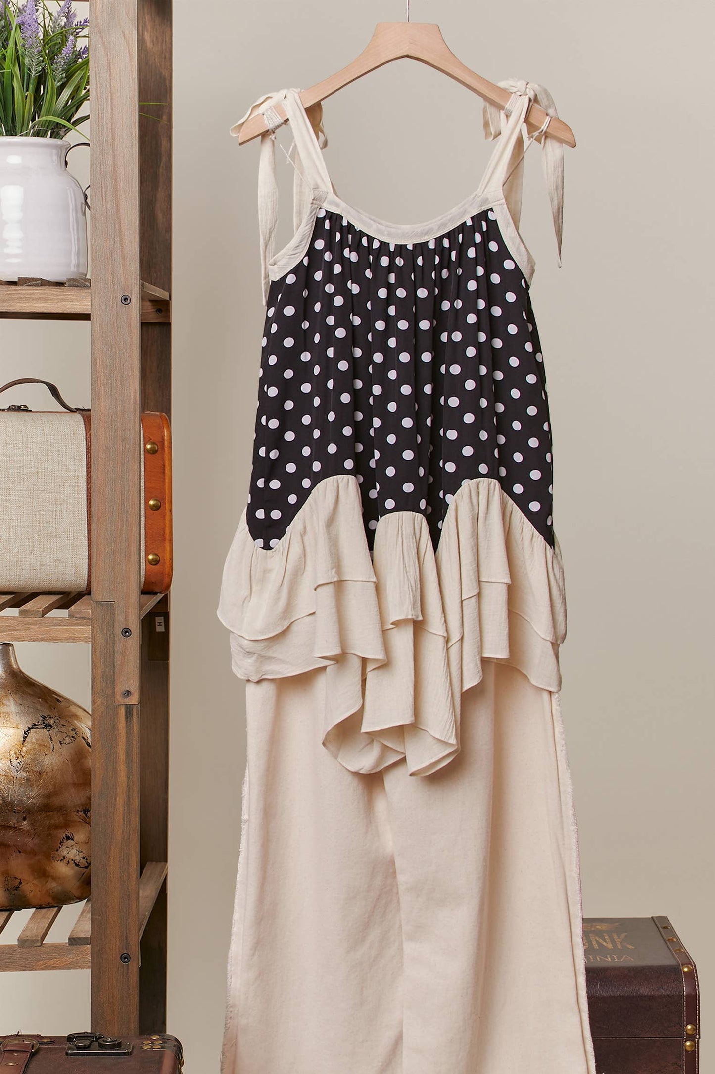 Polka Dot  Layered Tunic
