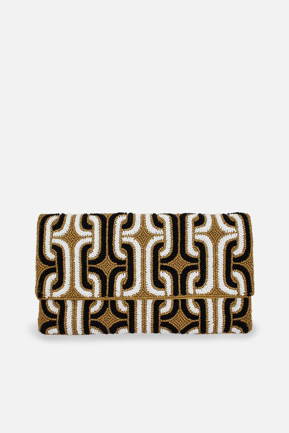 Mocha Beaded Clutch