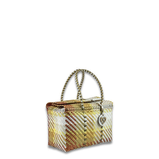 Handwoven Recycled Plastic Basket Bag - Blondie Medium