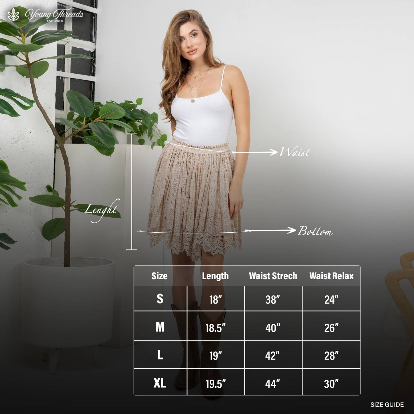 Desert Dream Festival Skirt Gathered Lace Mini