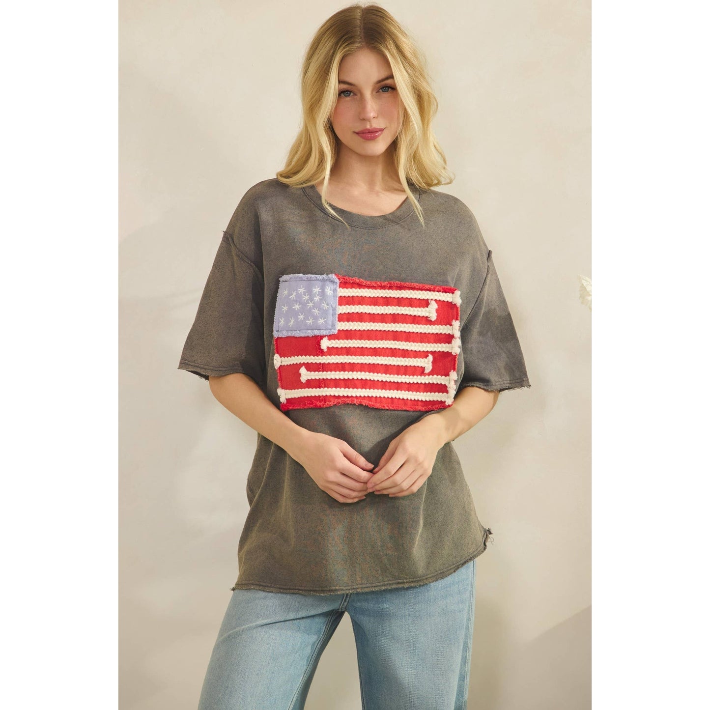 AMERICAN FLAG MINERAL WASH TOP