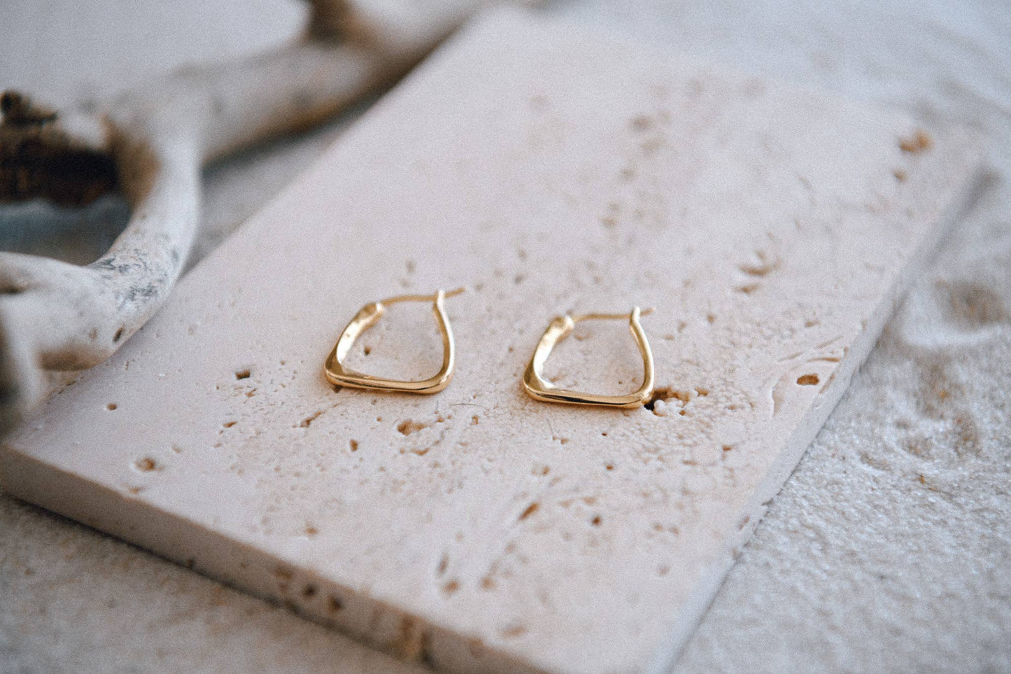 Golden Earth Water-Resistant Stainless-Steel Earrings