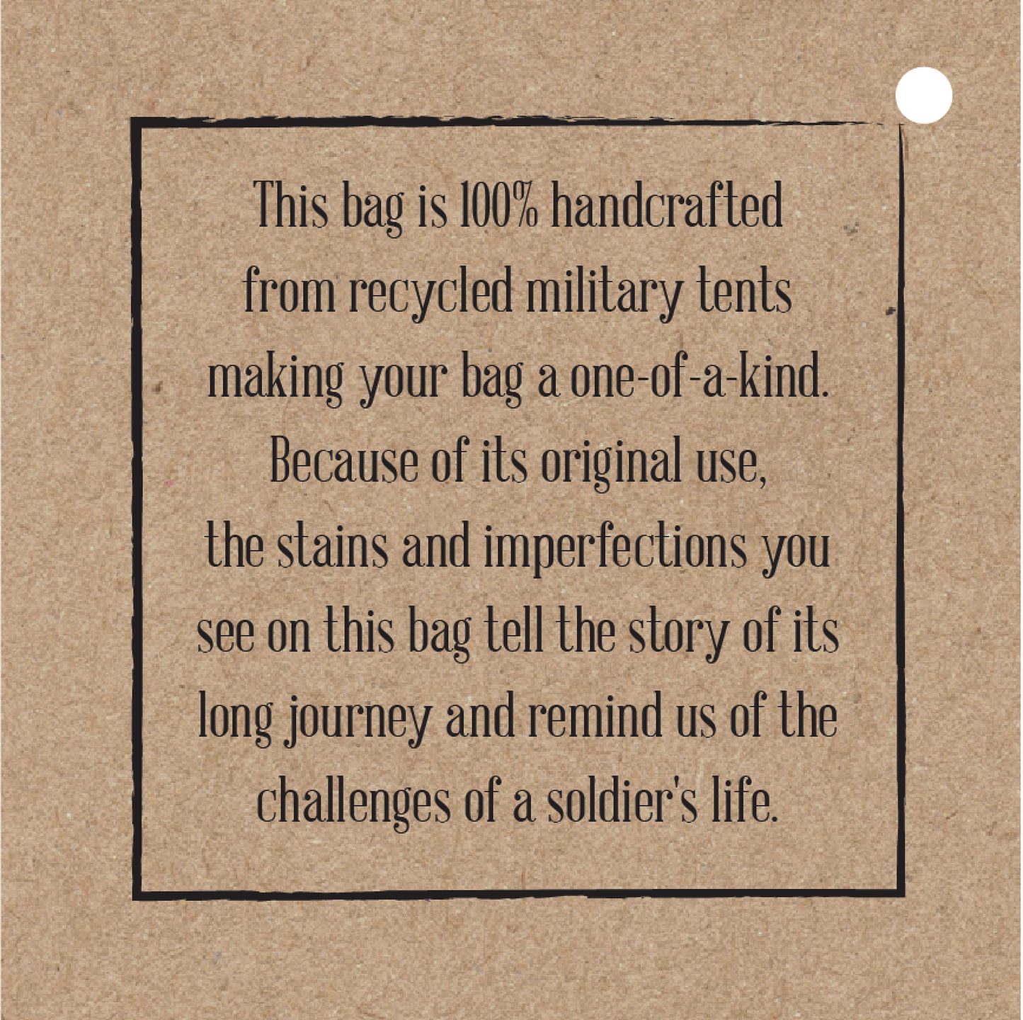 Large Recycled Tent Tote with Camouflage