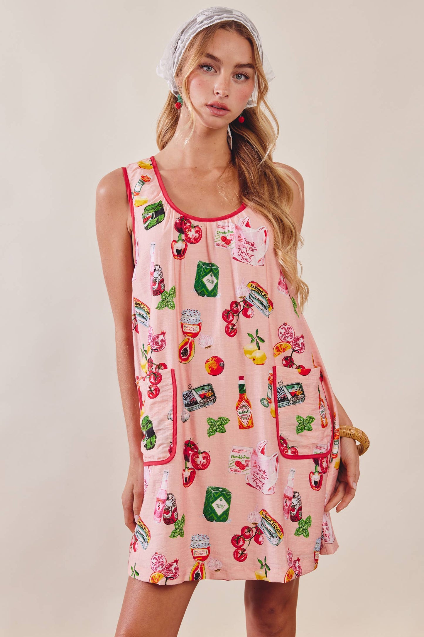 Printed Pocket Shift Dress LD1619