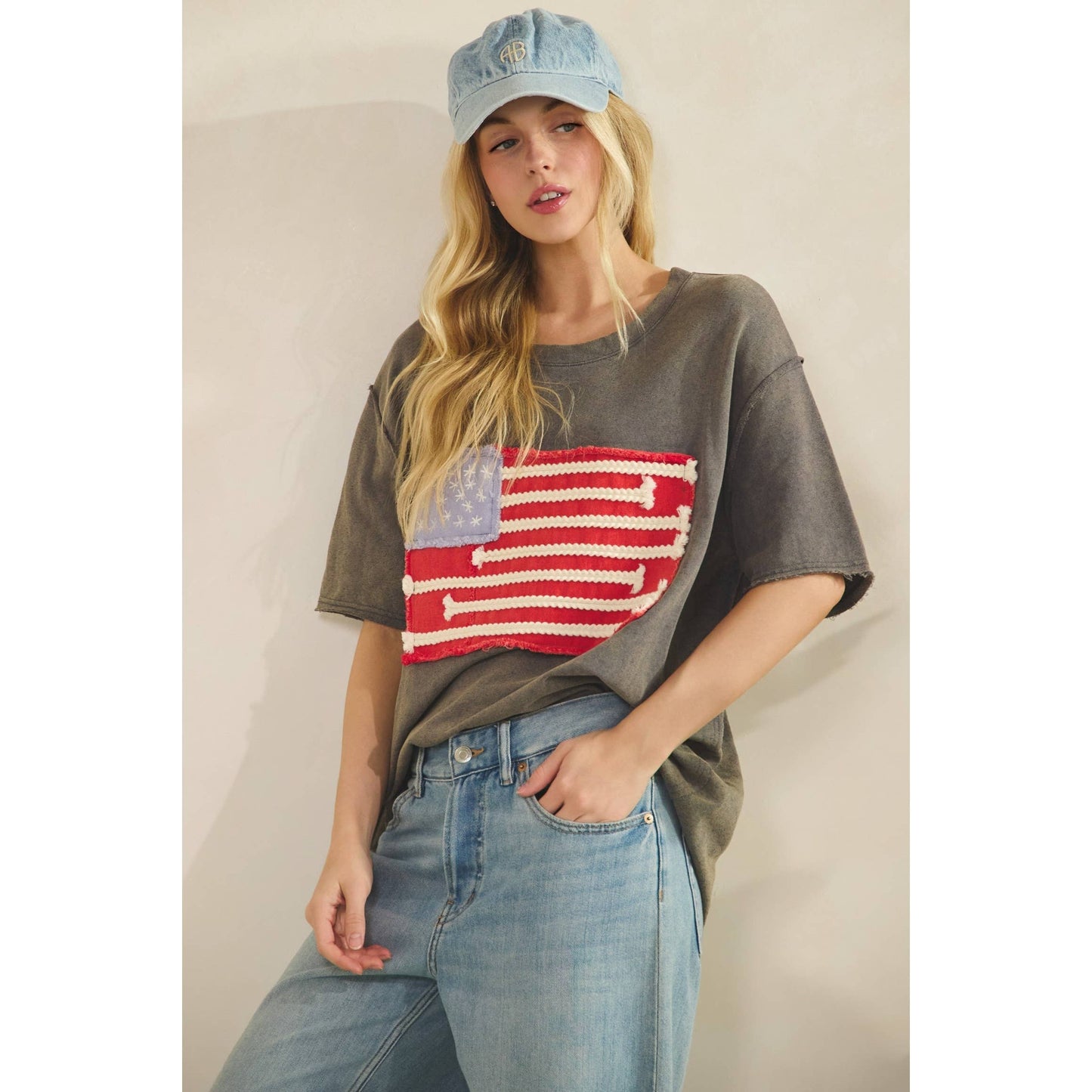AMERICAN FLAG MINERAL WASH TOP