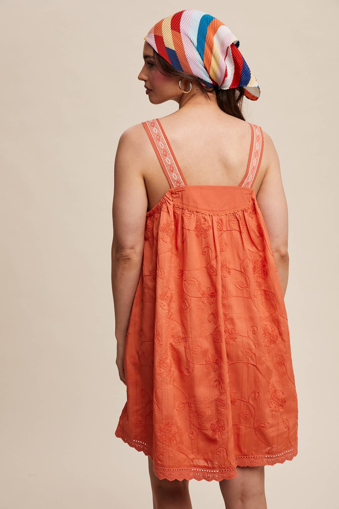 Romantic Embroidered Overall Dress