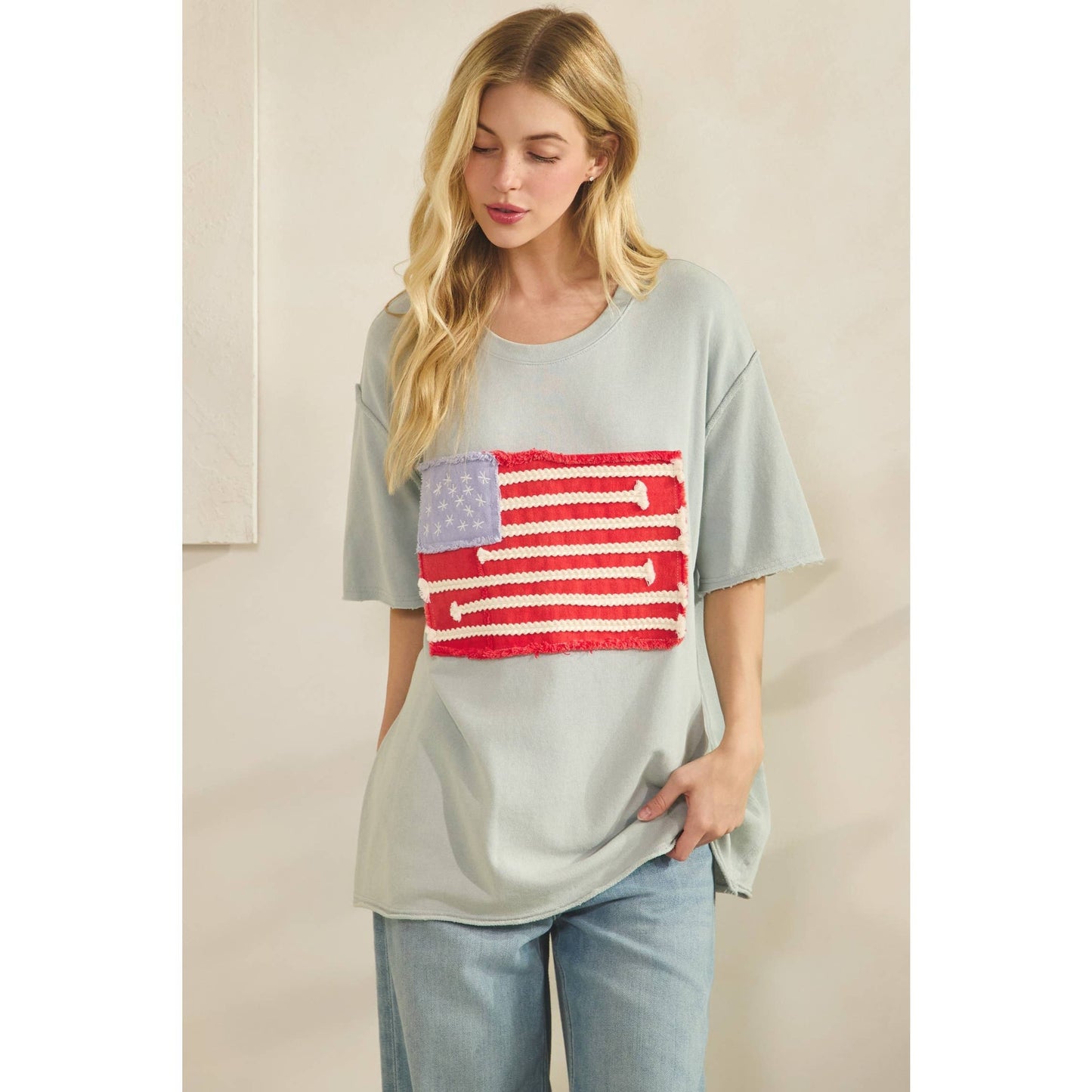 AMERICAN FLAG MINERAL WASH TOP