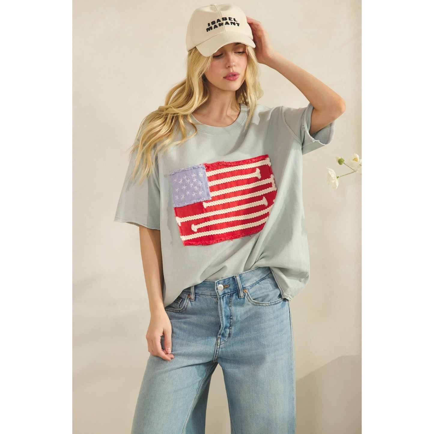 AMERICAN FLAG MINERAL WASH TOP
