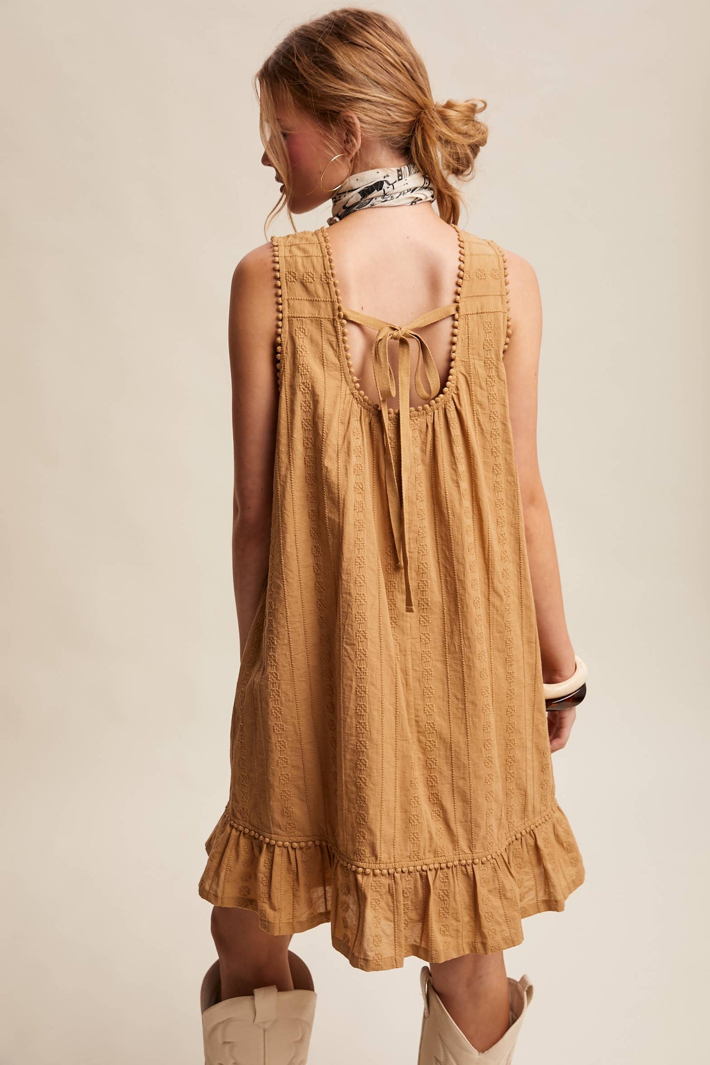 Textured Pintuck Mini Dress LD1599