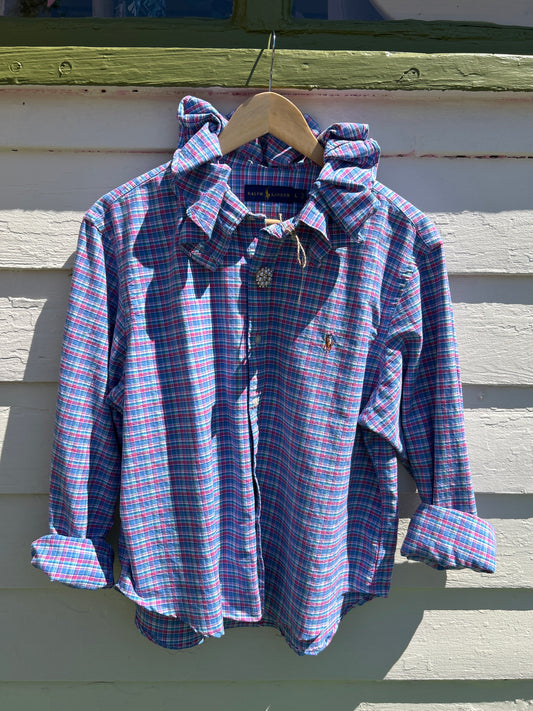 Berry Plaid Lauren Heritage Button-Down | Size L