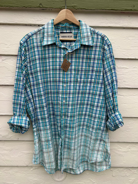 Sunset Waves Coastal Button-Down Size L