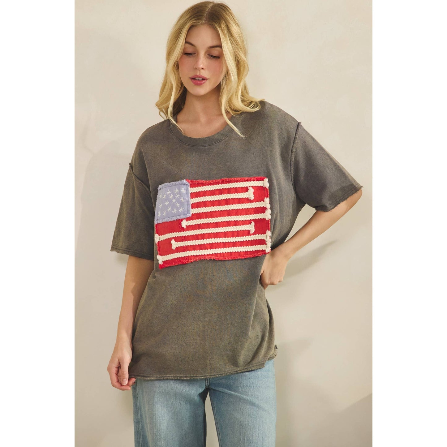 AMERICAN FLAG MINERAL WASH TOP