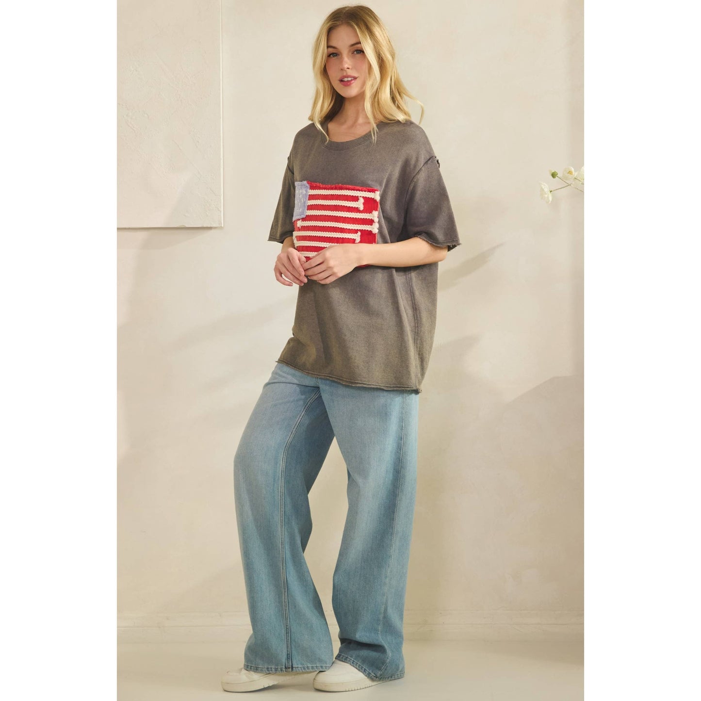 AMERICAN FLAG MINERAL WASH TOP