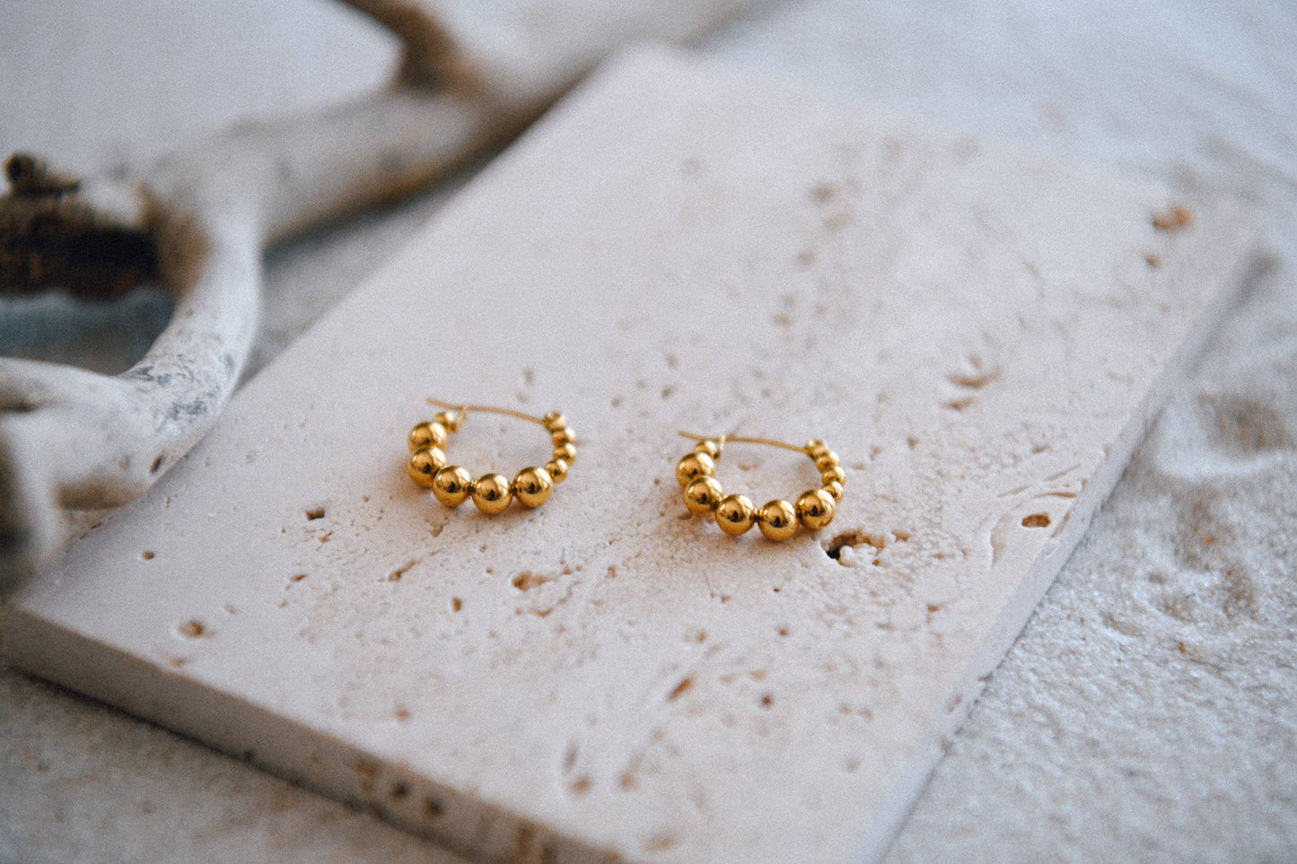 Golden Earth Water-Resistant Stainless-Steel Earrings