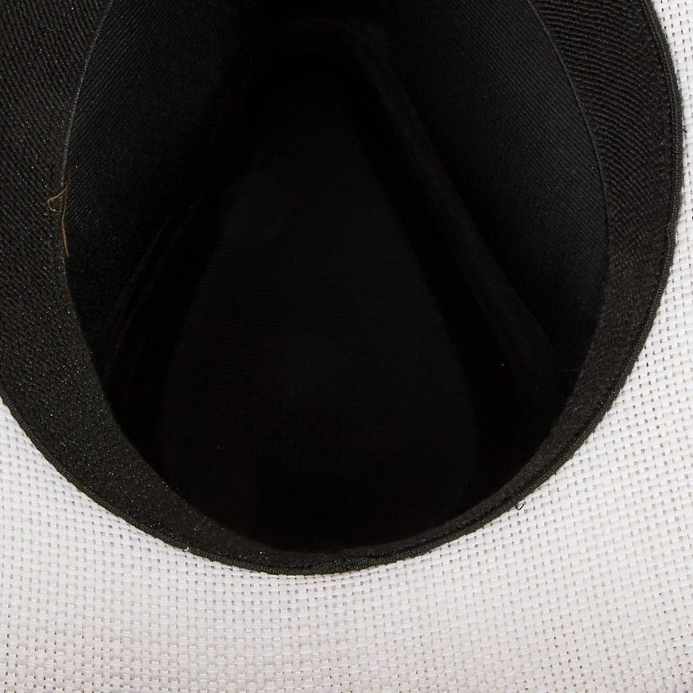 Straw Flower Embroidered Cowboy Hat